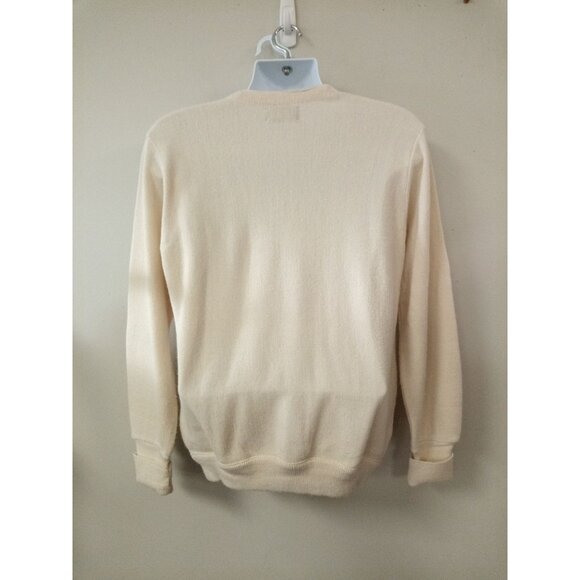 Jantzen Classics Men's White Button Up Cardigan Sweater Size Medium - Picture 2 of 4